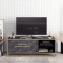 Hanah Home Soporte para TV Polka Negro y Oro
